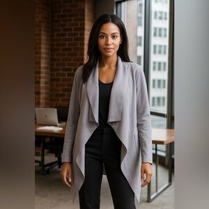 Made in Italy Waterfall style light Jacket in light purple/gery